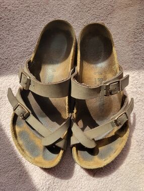 Birkenstock Brown Crisscross Two-Strap Sandals Size 37